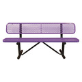 Leisure Craft Bench/Back, Portable, 6ft., Purple B6WBP-PURPLE