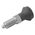 Kipp Indexing Plunger D1= M10X1, D=5, Style A, Non-Lockout wo Locknut, Stainless Steel Hardened K0339.01105