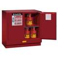 Justrite Flammable Cabinet, 22 gal., Red 892321