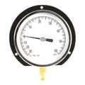 Zoro Select Compound Gauge, -30 to 0 to 60 in Hg/psi, 1/4 in MNPT, Aluminum, Black 11A509