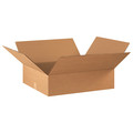 Zoro Select Flat Corrugated Boxes, 22" x 18" x 6", Kraft, 20/Bundle 11A620