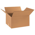 Zoro Select Corrugated Boxes, 18" x 14" x 10", Kraft, 25/Bundle 11A766