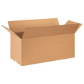 Zoro Select Long Corrugated Boxes, 28" x 12" x 12", Kraft, 20/Bundle 11G141
