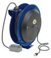 Coxreels 100 ft. 12/3 Retractable Cord Reel 2 Outlets 120VAC Voltage EZ-PC24-0012-F