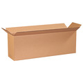 Zoro Select Long Corrugated Boxes, 24" x 6" x 8", Kraft, 25/Bundle 11R249