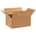 Zoro Select Corrugated Boxes, 15" x 11" x 7", Kraft, 25/Bundle 11R373