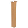 Zoro Select Tall Corrugated Boxes, 4" x 4" x 48", Kraft, 25/Bundle 11R274