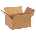 Zoro Select Corrugated Boxes, 13" x 10" x 6", Kraft, 25/Bundle 11R341