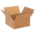 Zoro Select Flat Corrugated Boxes, 13" x 13" x 6", Kraft, 25/Bundle 11R349