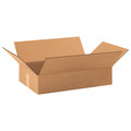 Zoro Select Flat Corrugated Boxes, 19" x 12" x 4", Kraft, 25/Bundle 11R423