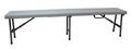 Zoro Select Bench, Center Folding, Blow Molded, Gray 12F619