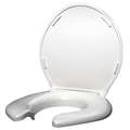 Big John Toilet Seat, With Cover, ABS plastic, Round or Elongated, White 3W
