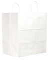 Zoro Select Super Royal White Shopping Bag Flat Bottom, Twist Handles, Pk200 85934
