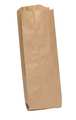 Zoro Select Pint Liquor Brown Merchandise Bag Pinched Bottom, Pk500 40032