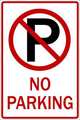 Zing No Parking Sign, 18"H, 12"W, Aluminum, 2465 2465