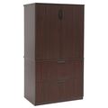 Regency 2 Drawer Lateral File Cabinet with Storage Cabinet, Mahogany, Letter/Legal LPLFSC3665MH