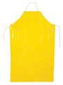 Polyco Grommet Apron, Yellow, 45 In. L, PK100 45404