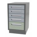 Greene Manufacturing Cabinet, 5 Drawer, 24" W x 28" D x 28" H DT-2428-4010