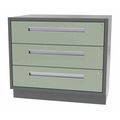 Greene Manufacturing Cabinet, 3 Drawer, 42" W x 28" D x 28" H DT-4228-0030