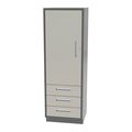 Greene Manufacturing Tall Cabinet, 36"x28"x72", Door/3 Drawer WDT-3628-0300-72-A