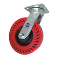 Rwm Swivel Rubber Kingpinless Caster, 8" 65-RIR-0820-S