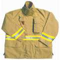 Fire-Dex Turnout Coat, Tan, L, Cotton FS1J05SL