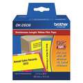 Brother Adhesive Label Tape Cartridge 2-2/5" x 50 ft., Black/Yellow DK2606