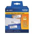Brother Printer Label, Black/White, Labels/Roll: 400 DK1201