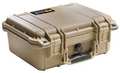 Pelican Desert Tan Protective Case, 13.37"L x 11.62"W x 6"D 1400NF