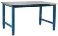 Benchpro Bolted Workbenches, Stainless Steel, 72" W, 30" to 36" Height, 6600 lb., Straight KN3672+LP