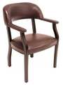 Regency Burgundy Traditional, 24 W 25 L 31 H, Fixed, Wood, Metal, Vinyl Seat, Ivy League Series 9004BY