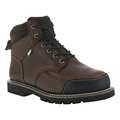 Iron Age Size 10-1/2 Men's 6 in Work Boot Steel Work Boot, Brown IA0163