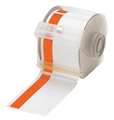 Brady Label Tape Cartridge, White/Orange, Labels/Roll: Continuous 113156