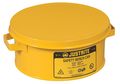 Justrite Bench Can, 1 Gal., Steel, Yellow 10385