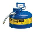 Justrite 2 1/2 gal Blue Steel Type II Safety Can Kerosene 7225320