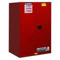 Justrite Flammable Cabinet, Vertical, 2X55 Gal., Red 899161