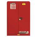 Justrite Flammable Cabinet, 96 gal., Red 896091