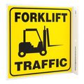Zing Traffic Sign, 7 in Height, 7 in Width, Plastic, L-Shaped, English 2597