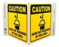 Zing Caution Sign, 7 in Height, 12 in Width, Plastic, V-Shape Projection, English 2598
