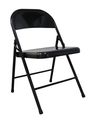 Zoro Select Folding Chair, Steel, Black, 300 lb. 13V423