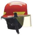 Bullard Fire/Rescue Helmet, Red, Thermoplastic URXRDR330