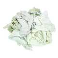 Zoro Select Recycled Cotton T-Shirt Rags 25 lb. Varies, White 340-25N