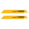 Dewalt 6" 10 TPI Straight Back Bi-Metal Reciprocating Saw Blade, General Purpose (2 pack) DW4806-2