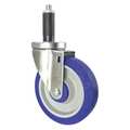 Cc Crest Swivel Stem Caster, Blue Rubber, 5" CDP-Z-281