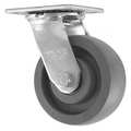 Cc Nylex Swivel Plate Caster, CC Nylex, Gray, 5" CDP-Z-199