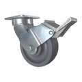 Cc Nylex Swivel Plate Caster, w/Brake, Pedal, 6", Replacement Wheel: Mfr. No. CDP-G-83 CDP-Z-220