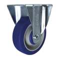 Cc Crest Rigid Plate Caster, Blue Rubber, 4" CDP-Z-240