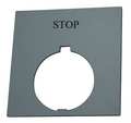 Eaton Legend Plate, Square, Stop, Red HT8SP34