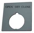 Eaton Legend Plate, Square, Open Off Close, Black HT8SP53