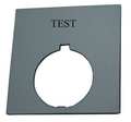 Eaton Legend Plate, Square, Test, Black HT8SP83